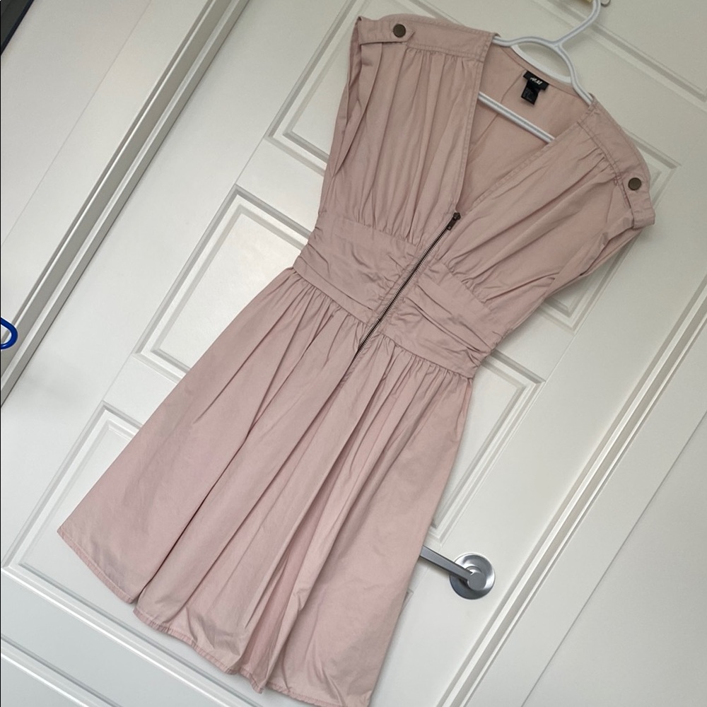 H&M Pink Wrap Pleated Mini Dress